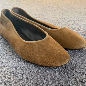 Zara Women's Brown Suede Flats